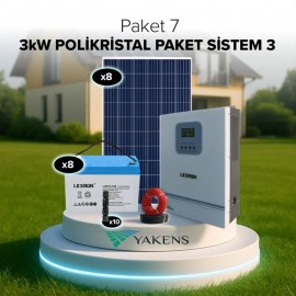 Büyük Ev Paketi Polikristalli Bağ Evi Hazır Solar (Paket 7) Lexron